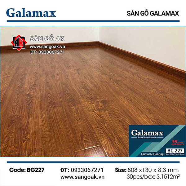 Sàn Gỗ Công Nghiệp TQ Galamax 8.3mm BG227